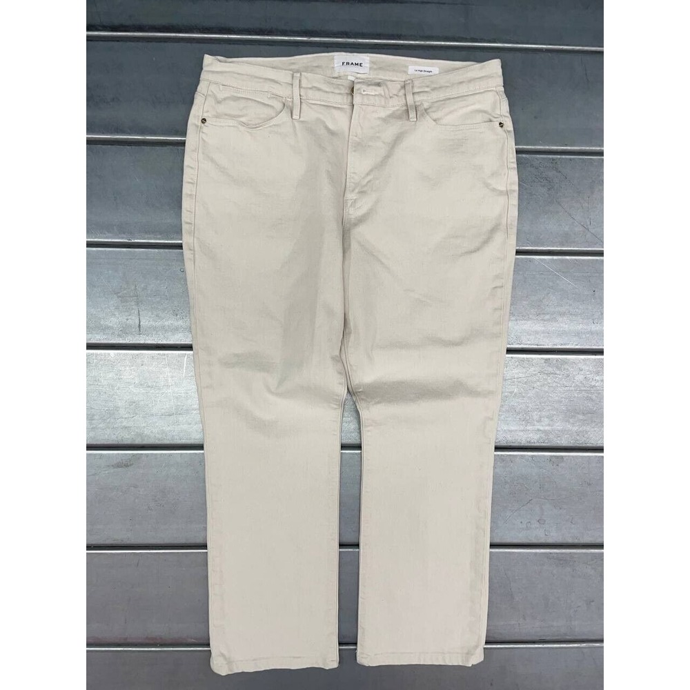 Frame Le High Straight Winter White Denim Jeans‎ Womens 16